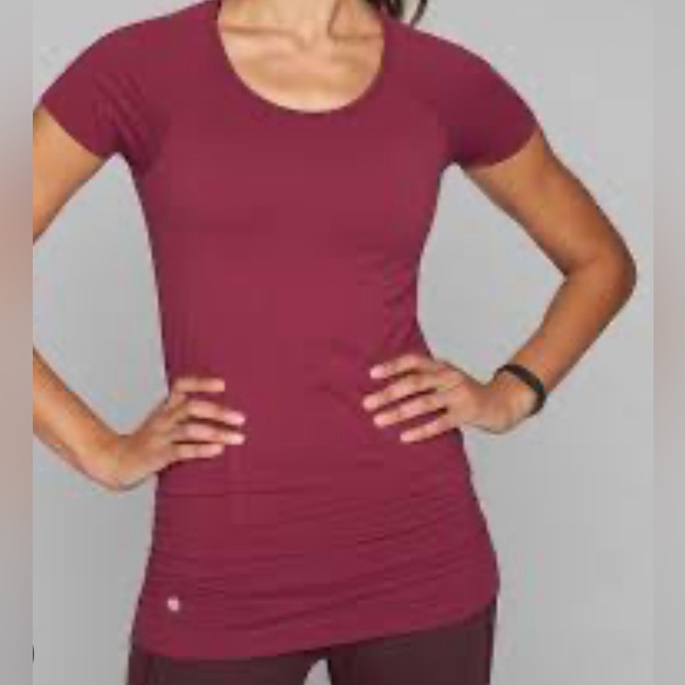 Athleta Speedlight Chilled Sangria Seamless Tee - Picture 12 of 14
